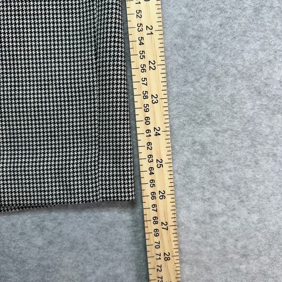 Grace Elements Pencil Skirt Womens 14 Black White Houndstooth Pleated Academia - Picture 5 of 5